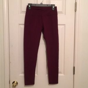 Burgundy leggings